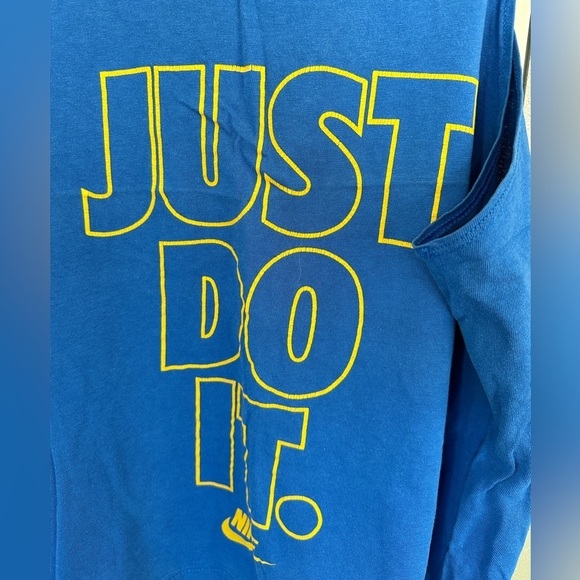 Nike Vintage Just Do It Blue Tank Top Made  in USA - size M - Picture 2 of 5
